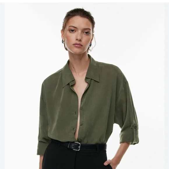 Aritzia Babaton Archive Shirt (Black, Tencel) - Picture 7 of 8